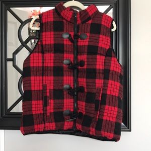 Black and red heavy vest